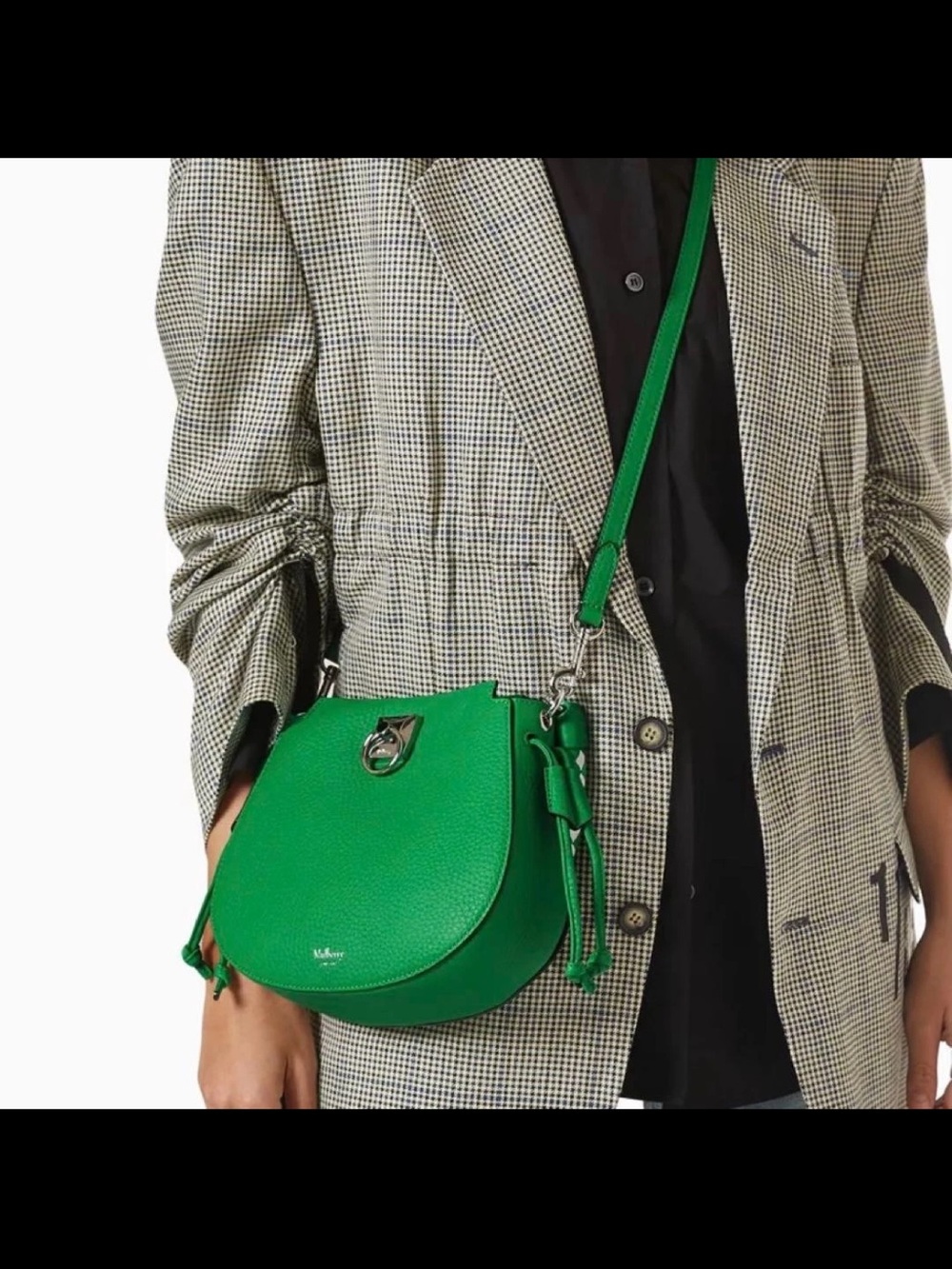 Mulberry Pebbled Leather Shoulder Bag in Emerald Green - Picture 4 of 14